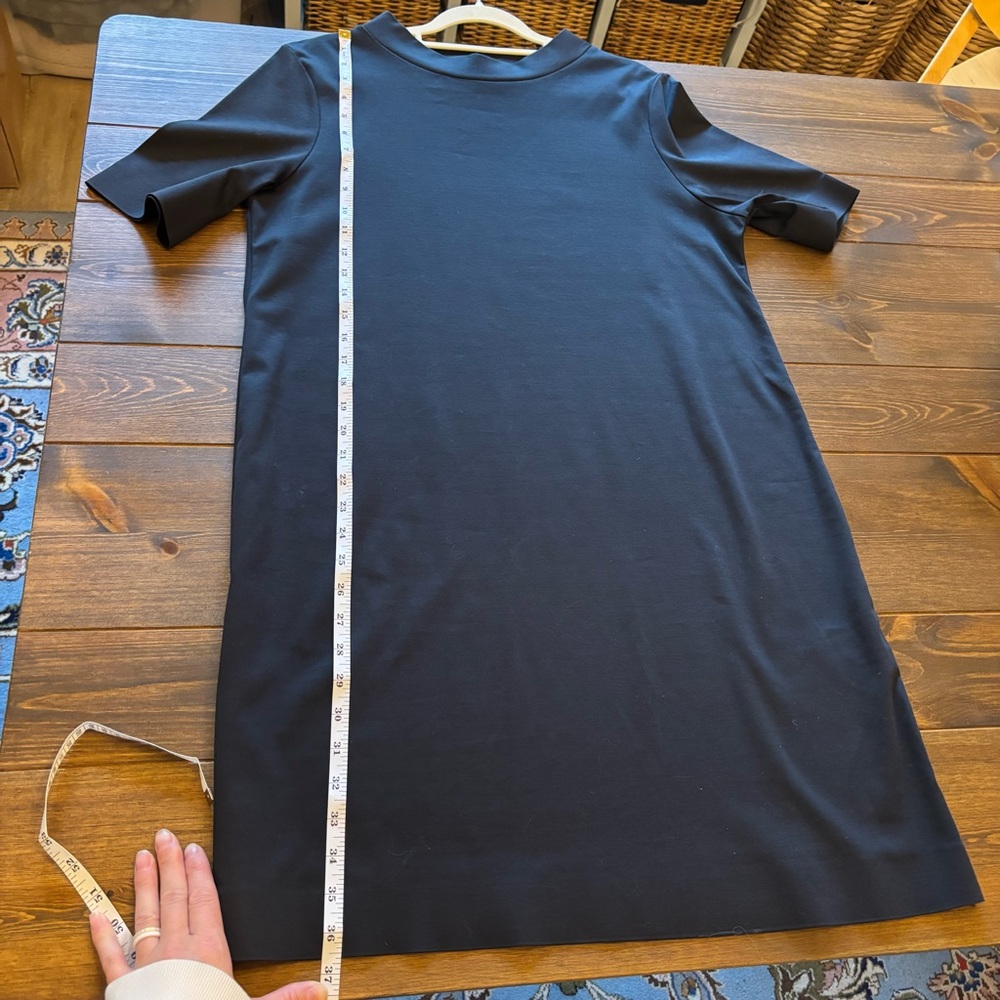 NWOT COS Boxy Mock Neck Dress in Black size Medium - Picture 8 of 9